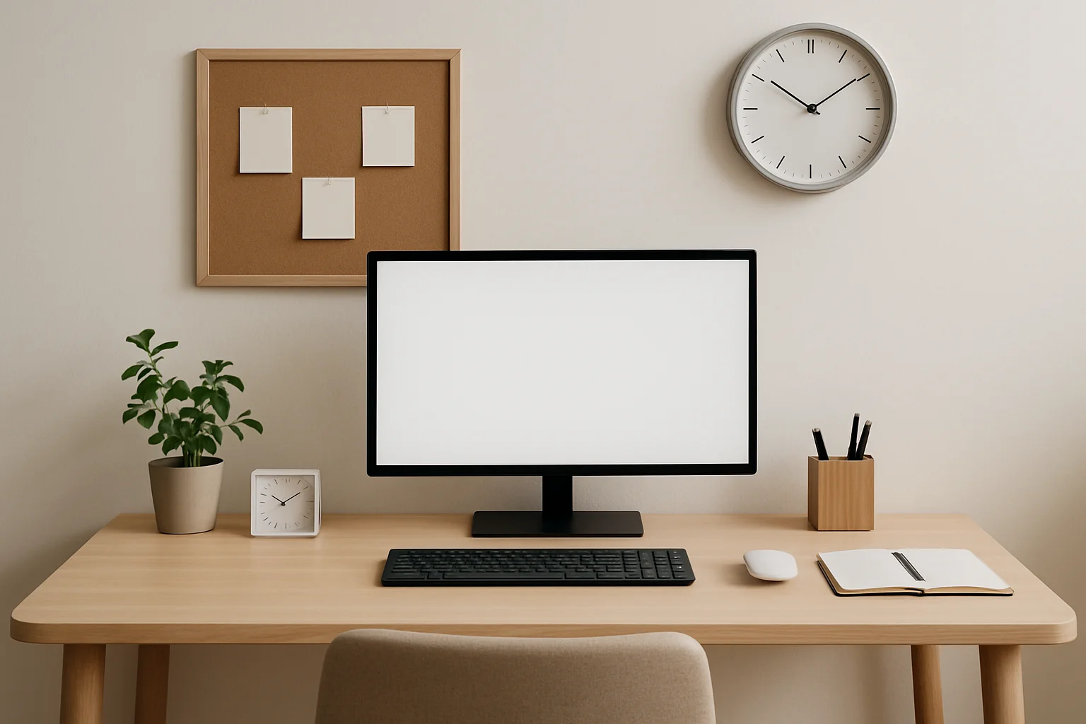 A well-organized workspace designed for productivity