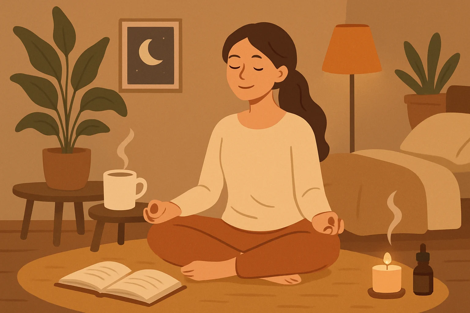 Peaceful evening routine