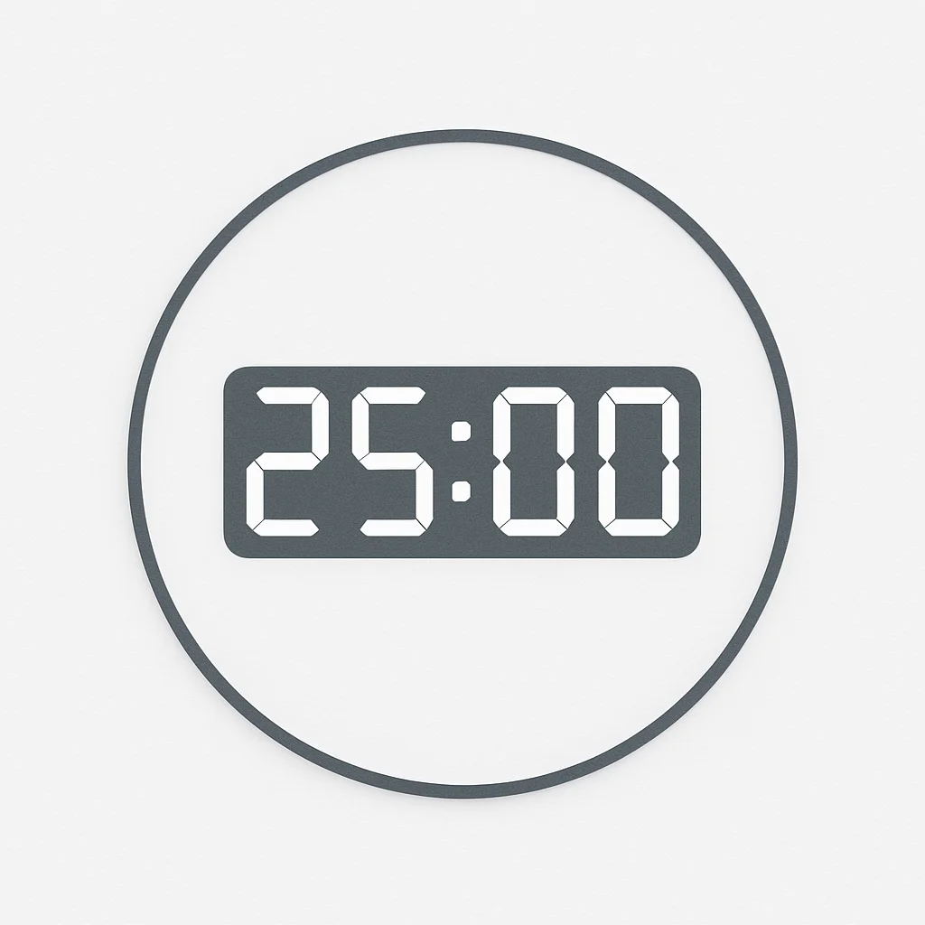 25-minute focused work sessions
